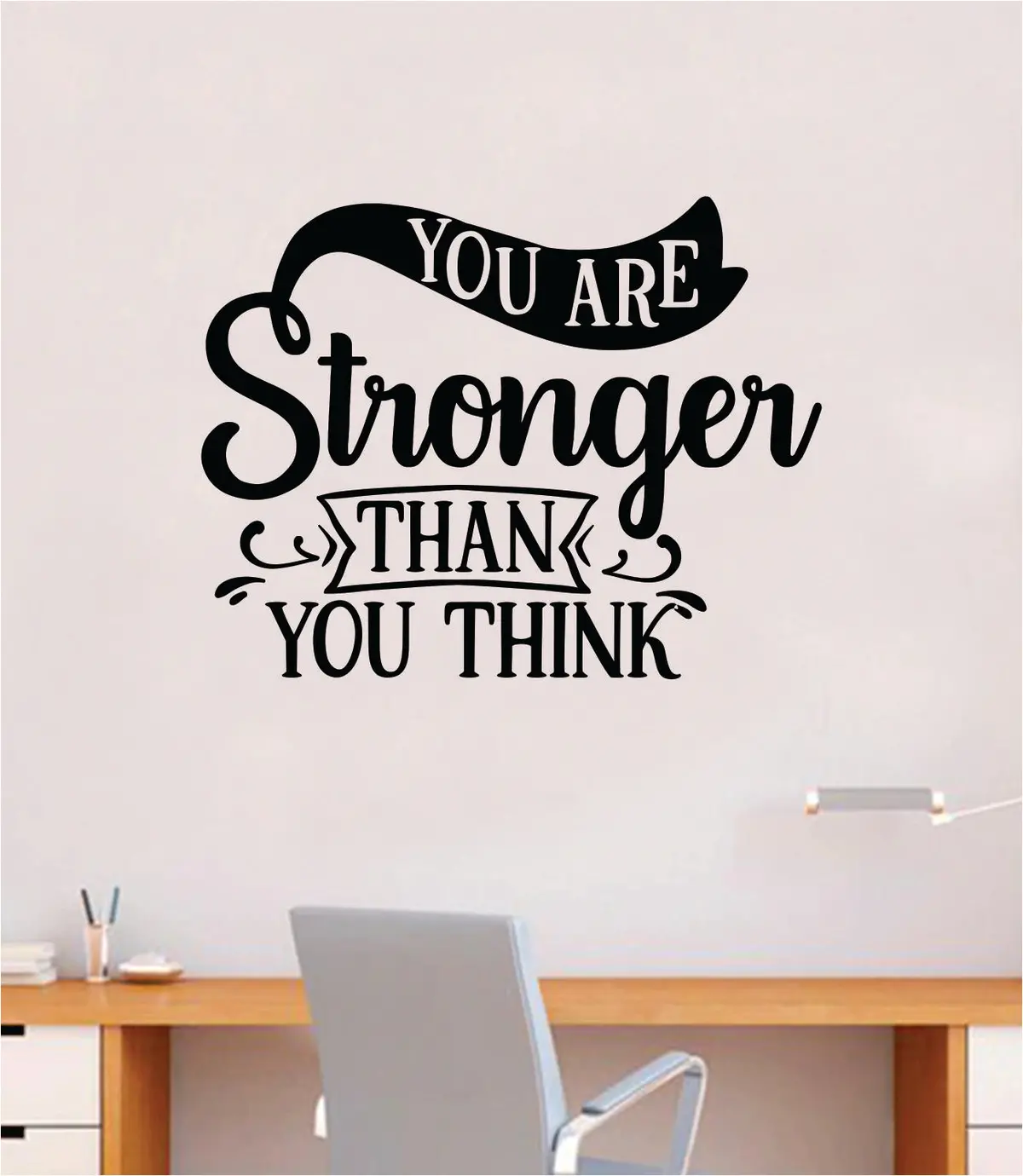 You Are Stronger Than You Think V3 Gym Fitness Wall Decal Home Decor Bedroom Room Vinyl Sticker Art Teen Work Out Quote Beast Lift Strong Inspirational Motivational Health School 1