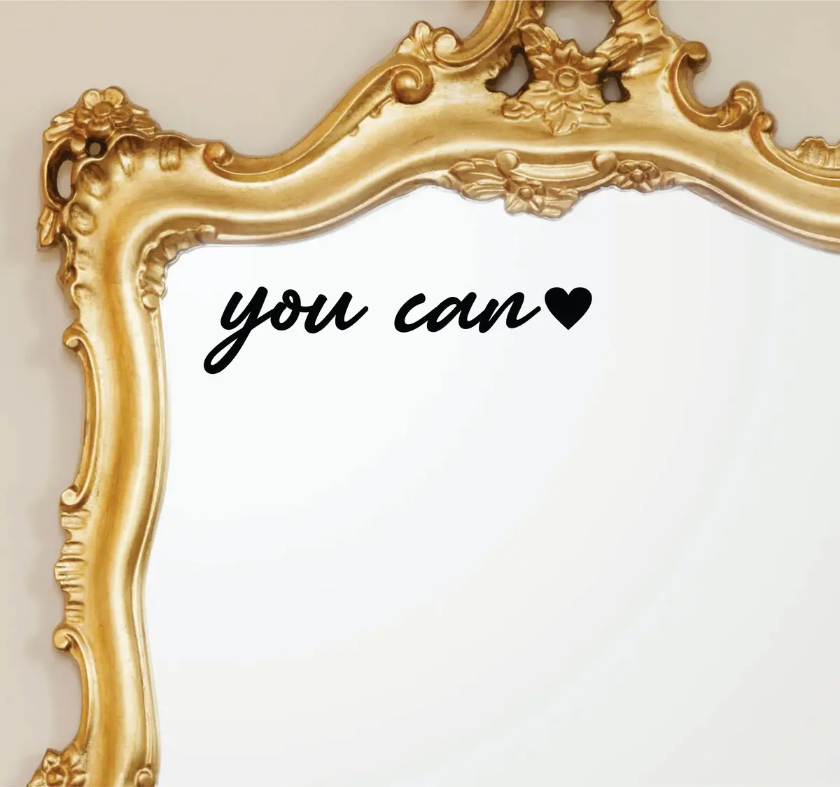 You Can Wall Decal Mirror Sticker Vinyl Quote Bedroom Girls Women Inspirational Motivational Positive Affirmations Beauty Vanity Lashes Brows 1