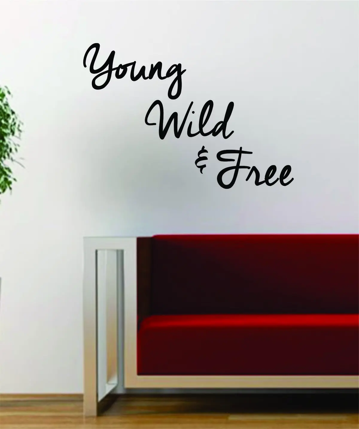 Young Wild Free Inspirational Quote Decal Sticker Wall Vinyl Decor Art 1