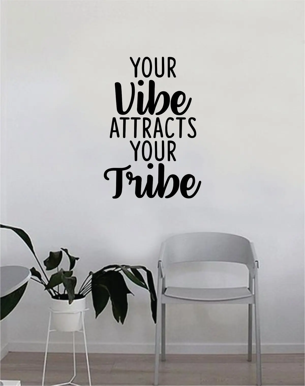 Your Vibe Attracts Your Tribe Quote Wall Decal Sticker Bedroom Home Room Art Vinyl Inspirational Decor Yoga Funny Namaste Funny Studio 1