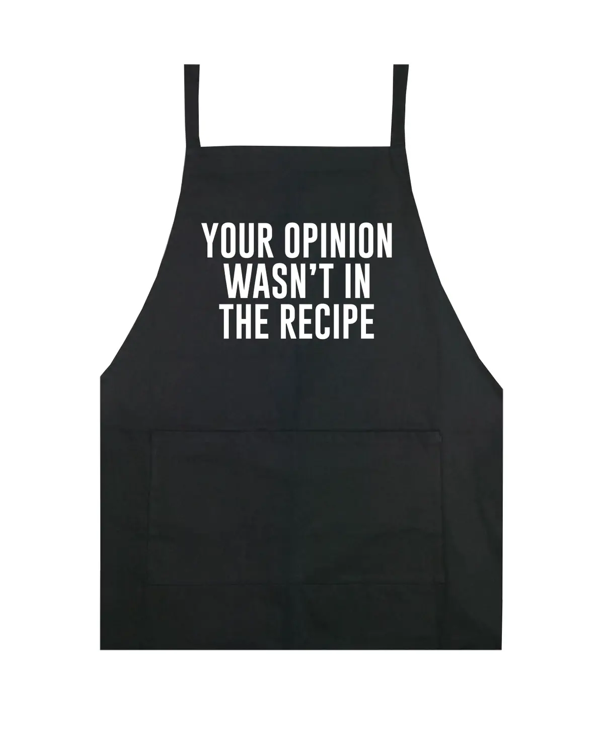Your Opinion Wasn't In The Recipe Apron Kitchen Cook Grill Bake Bbq Barbeque Chef Men Women Mom Dad Family Food Gift Funny 1