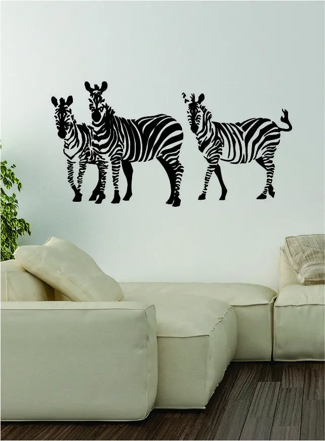 Zebras Decal Wall Vinyl Art Decor Room Animal Beautiful Teen Horse 1