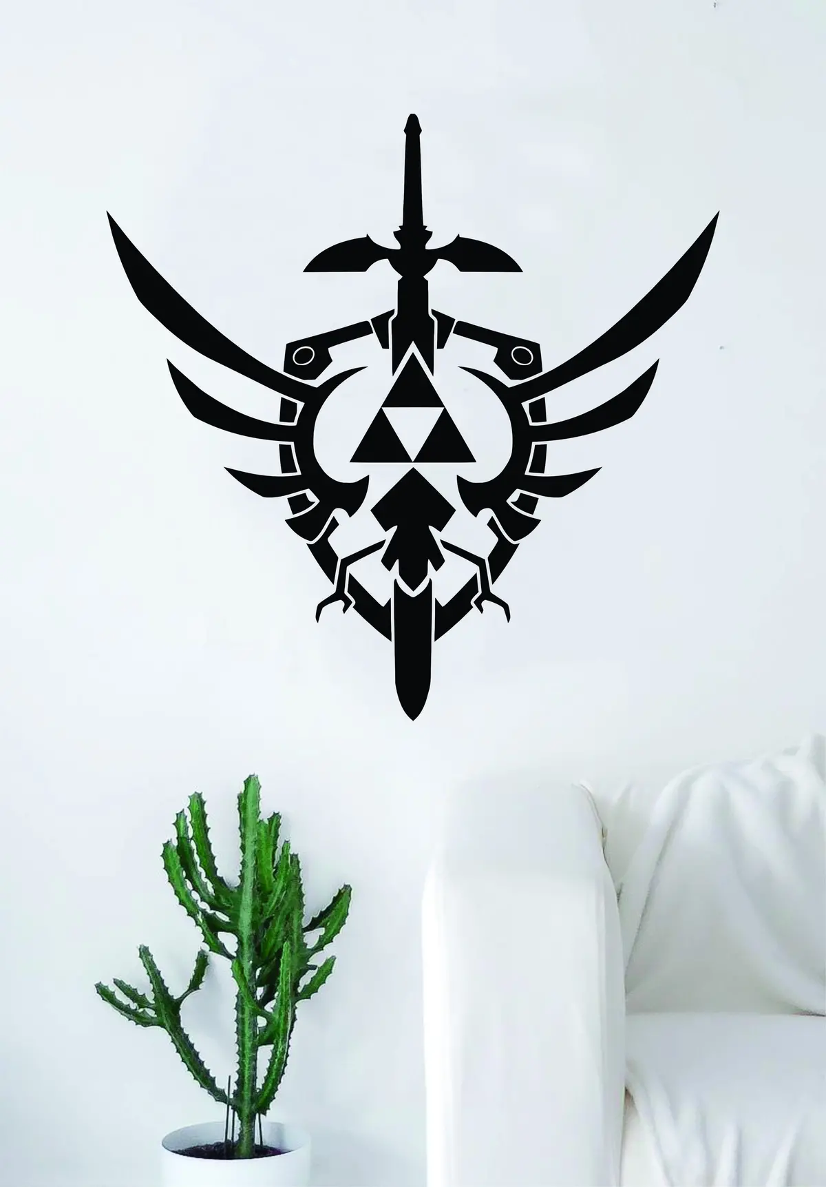 Triforce Zelda Master Sword Logo Gamer Video Game Decal Sticker Wall Vinyl Decor Art Home Bedroom Retro Classic Nerd Teen 1