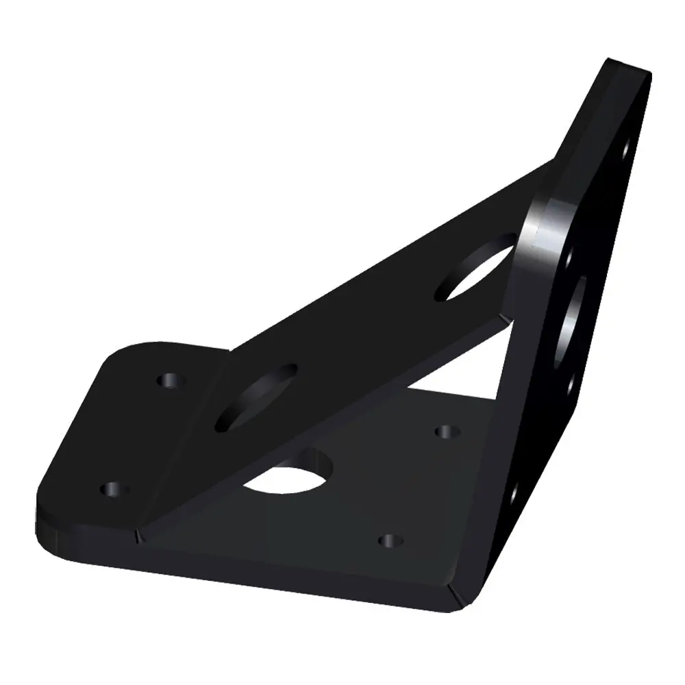 Power-Pole Deck Mount - 0" Setback - 6" Rise - Black [Pkb-D-0-4-U-Bk] 1
