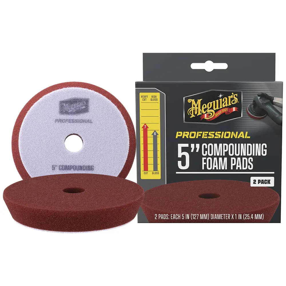 Meguiar's Professional 5" Compounding Foam Pads *2-Pack [M5cfp2] 1