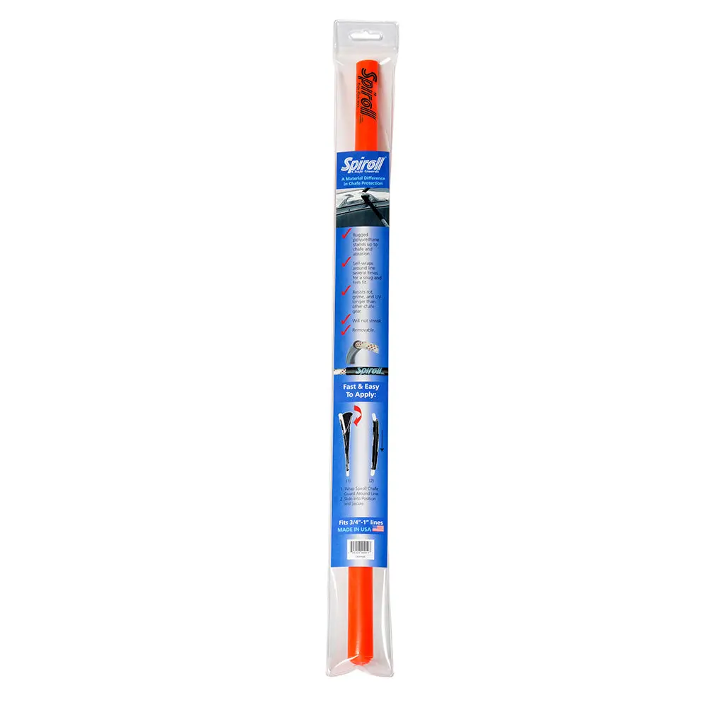 Spiroll Chafe Guard Orange For Lines Up To 3/4"-1" Diameter [Spl-24-O-Cg] 1