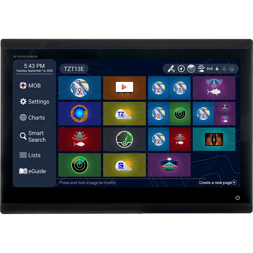 Furuno Tzt13e Multi-Function Display Fishfinder/Chartplotter [Tzt13e] 1
