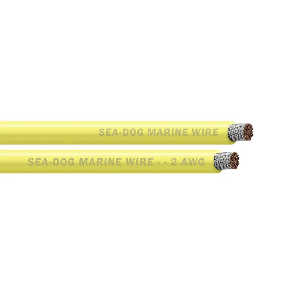 Sea-Dog 2 Awg Yellow Battery Cable - 25' [8002030] 1
