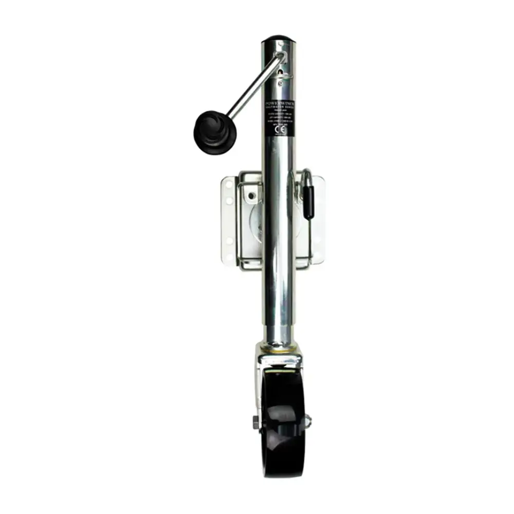 Powerwinch Saltwater Series Jack - 1000Lb, Bolt-On, Single Wheel, Zinc 500+ Hr Salt Spray [21600-J-1000-B1-Z-R] 1