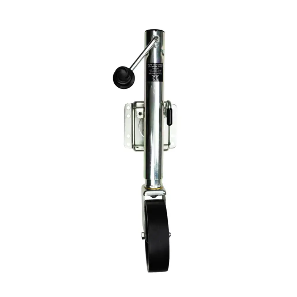 Powerwinch Saltwater Series Jack - 1500Lb, Bolt-On, Single Wheel, Zinc 500+ Hr Salt Spray [21600-J-1500-B1-Z-R] 1