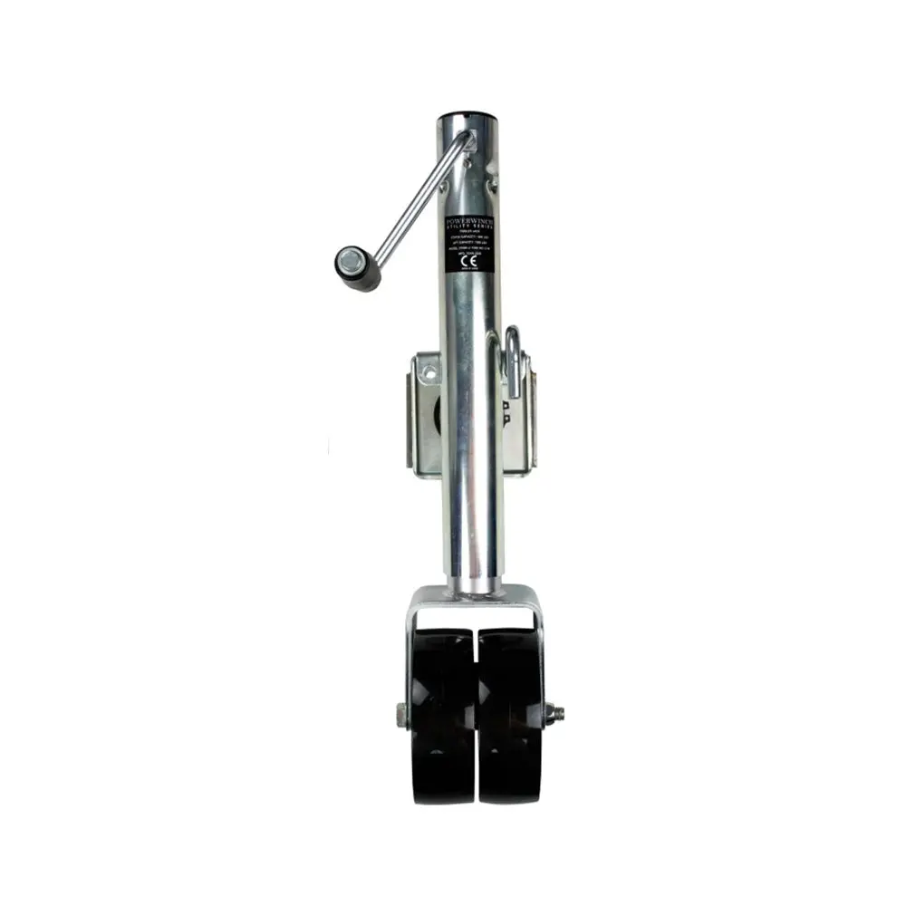 Powerwinch Utility Series Jack - 1500Lb, Weld-On, Double Wheel, Zinc [21500-J-1500-W2-Z-R] 1