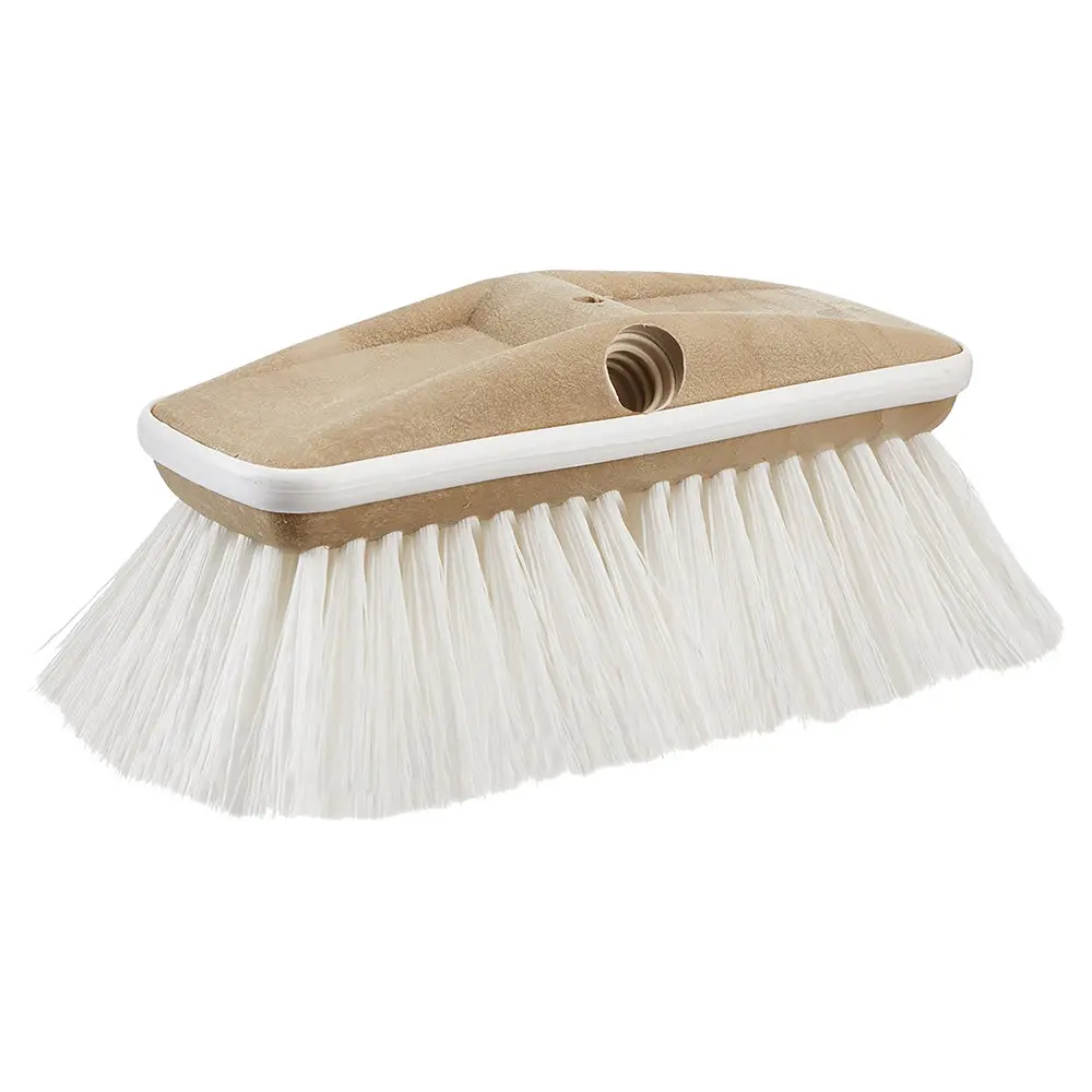 Star Brite Deluxe White Stiff Heavy Duty 8" Brush Head W/Bumper - Dual Connection [40163] 1