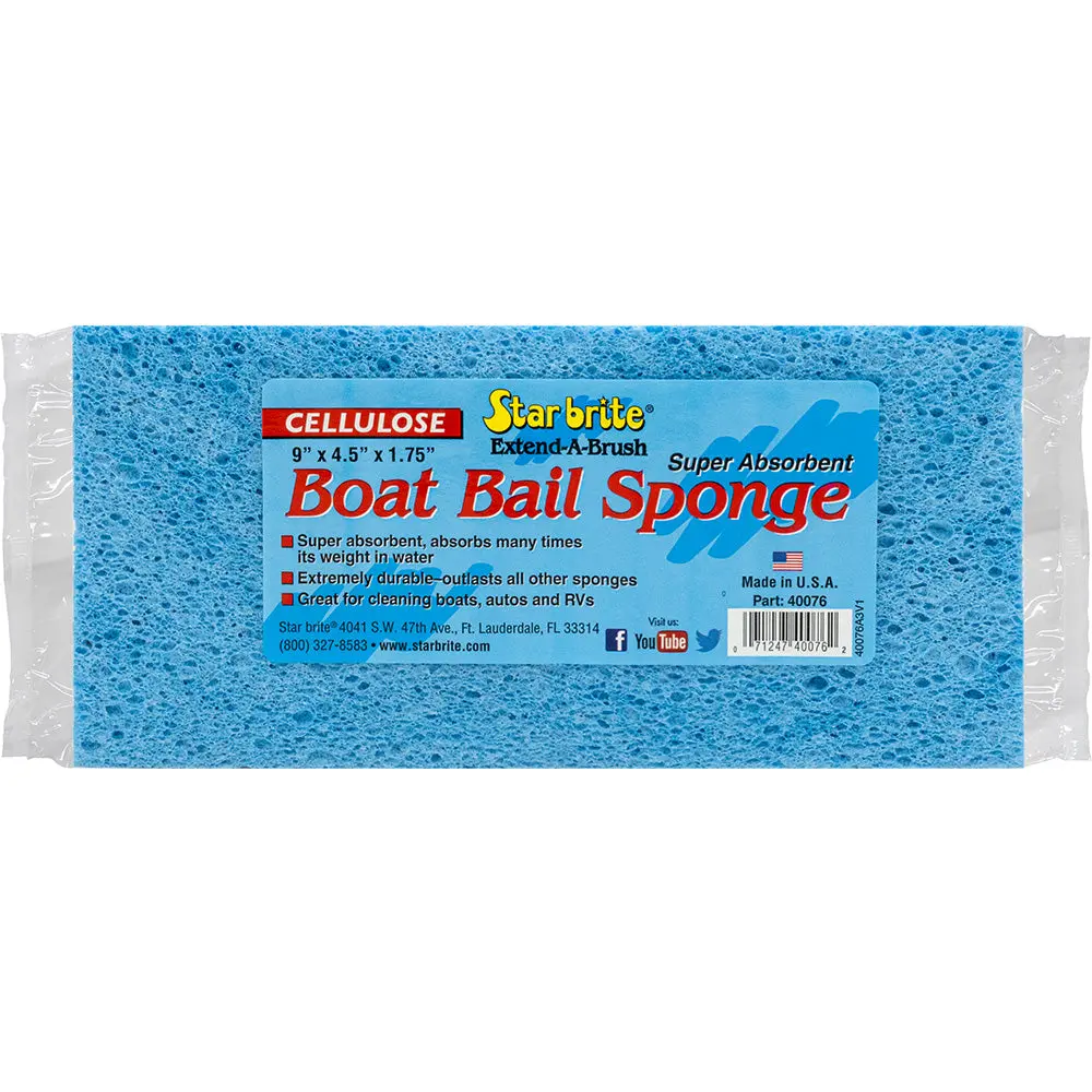 Star Brite Super Absorbent Cellulose Boat Bail Sponge - 9" X 4.5" X 1.75" [40076] 1