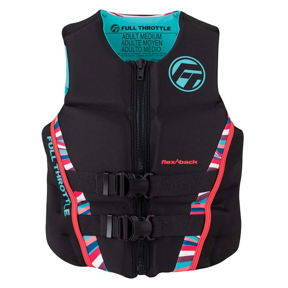 Full Throttle Womens Rapid-Dry Flex-Back Life Jacket - Womens S - Pink/Black [142500-105-820-22] 1