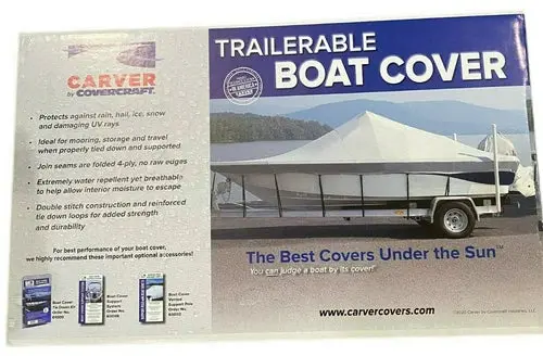 Sportsman Boats – 13-20 Sportsman Heritage 211 Carver Med Boat Cover Sunbrella 13950A No Tie Down – 15H6 / 13950A 1
